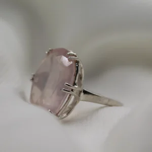 טבעת וינטאז רוז קוורץ