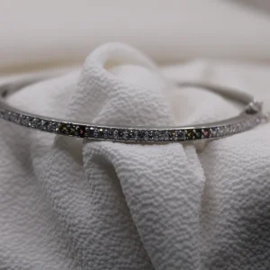 צמיד כסף 925 בשילוב אבני טורמלין וזרקוניה