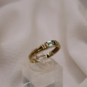 טבעת זהב 14k בשילוב אבני טורמלין 2.4 ג׳