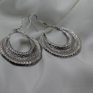 עגילים מכסף ווינטג׳ - חצי סהר