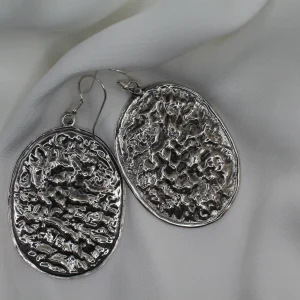 עגילים עוגלים מכסף ווינטג׳