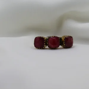 טבעת כסף בשילוב פליז