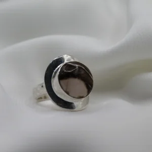 טבעת כסף בשילוב וואוד