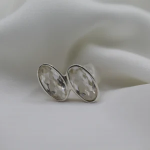 טבעת כסף בשילוב קריסטל